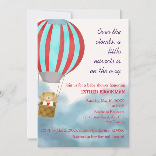 Baby is on the Way Baby Shower Invitation (Front)