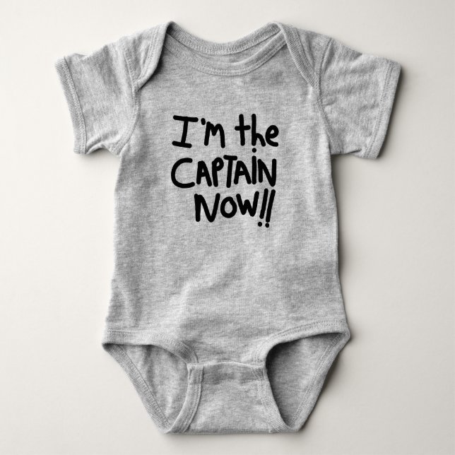 BABY IS THE CAPTAIN - BOTTOM LINE. BODYSUIT (Front)