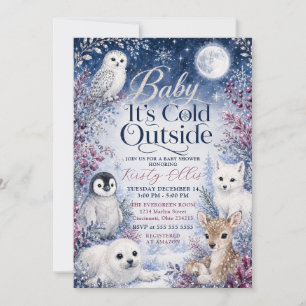 Baby It’s Cold Outside Arctic Animals Baby Shower Invitation
