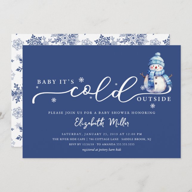 Baby It’s Cold Outside Baby Shower Invitation (Front/Back)