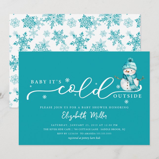 Baby It’s Cold Outside Baby Shower Invitation (Front/Back)