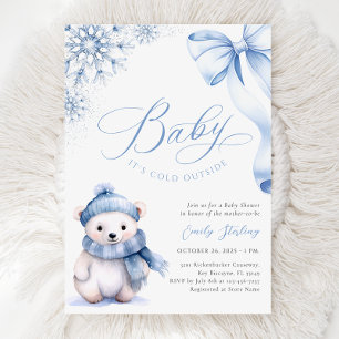Baby It’s Cold Outside Bear Baby Shower Invitation
