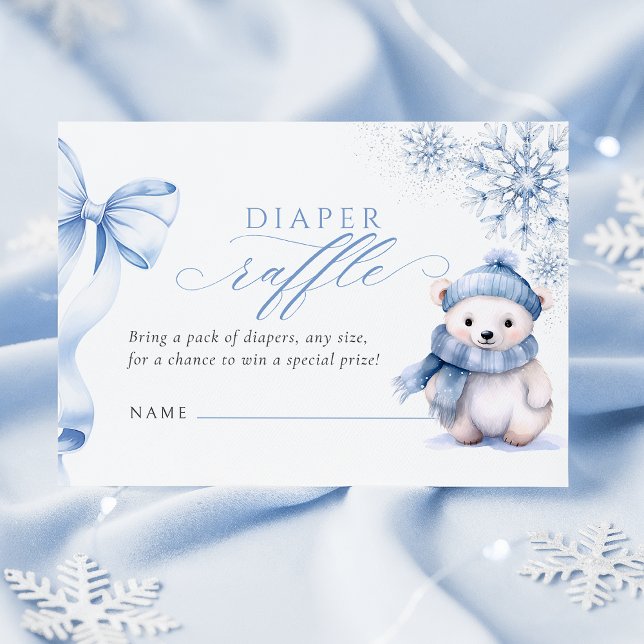 Baby It’s Cold Outside Polar Bear Diaper Raffle Ca Enclosure Card (Creator Uploaded)