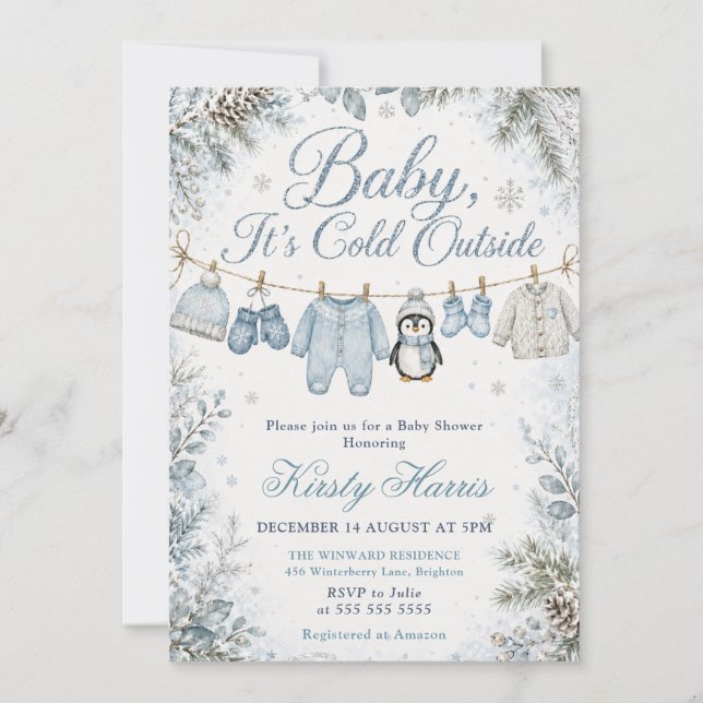 Baby It’s Cold Outside Shower Invitation (Front)