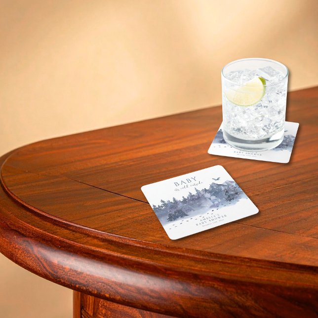 Baby It’s Cold Outside Winter Baby Shower Coaster (Creator Uploaded)