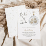 Baby it’s cold outside Winter Baby Shower Invitation<br><div class="desc">“Baby it’s cold outside” Celebrate the mum-to-be with this gender neutral winter baby shower invitation featuring a minimalist watercolor illustration of a glass ornament with baby shoes inside and tiny snowflakes.</div>