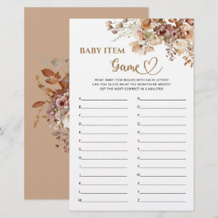 Baby Item Game Baby in Bloom Baby Shower 