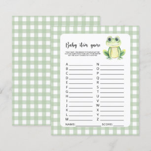 Baby Item Game. Frog Baby Shower Game