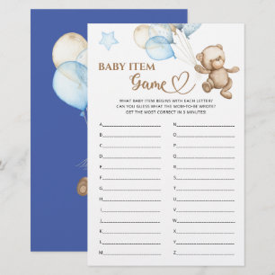 Baby Item Game Teddy Bear Baby Shower