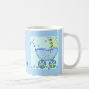 Baby "Its A Boy" Name Personalised Blue Coffee Mug