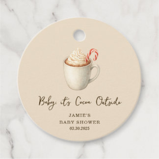 Baby, It's Cocoa Outside Baby Shower  Favour Tags