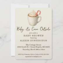 Baby, it's Cocoa Outside Baby Shower Invitation