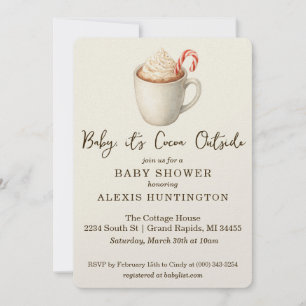Baby, it's Cocoa Outside Baby Shower Invitation