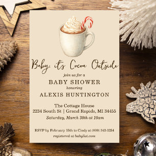 Baby, it's Cocoa Outside Baby Shower Invitation