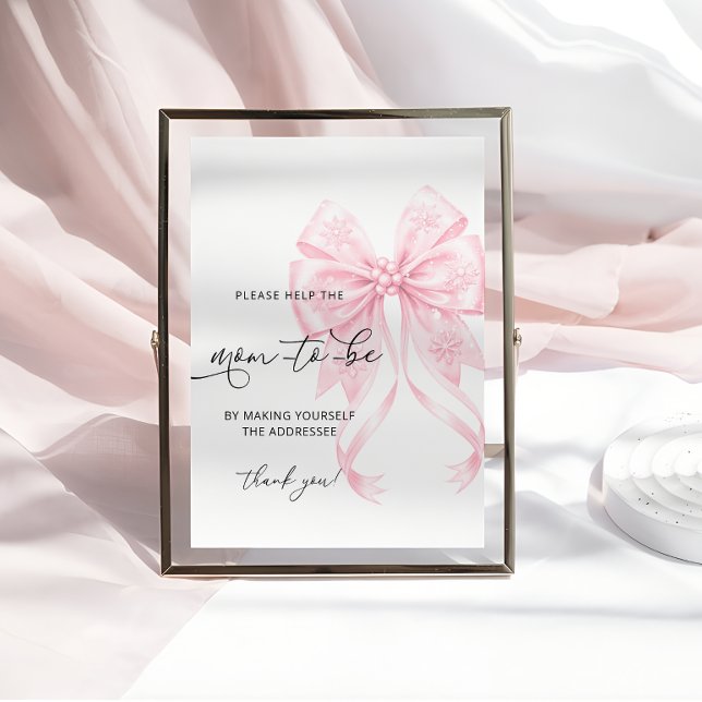 Baby Its Cold Bow Baby Shower Address an Envelope Poster (Creator Uploaded)
