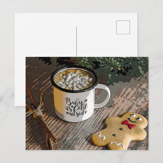 Baby It's Cold Out Side Christmas Postcard (Front/Back)