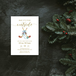 Baby It's Cold Outside All Star Hockey Baby Shower Invitation