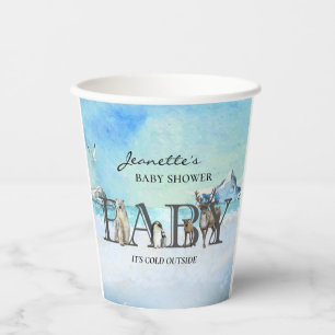Baby It's Cold Outside Arctic Animal Shower Paper Cups