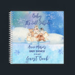 Baby It's Cold Outside Arctic Animals Baby Shower  Notebook<br><div class="desc">Cuter than cute sweet arctic baby animals on an iceberg in icy surroundings "Baby,  It's Cold Outside" Baby Shower "Guestbook" design.</div>