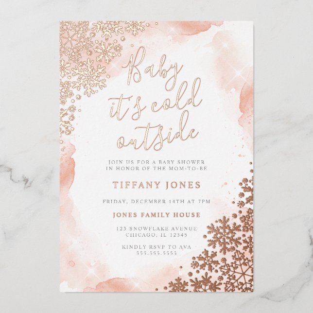 Baby it's cold outside Baby shower  (Front)