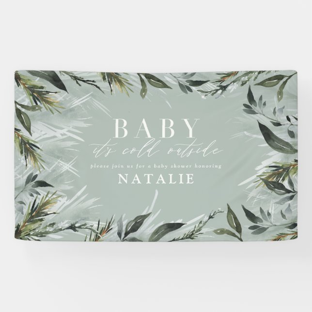 Baby its cold outside baby shower banner (Horizontal)