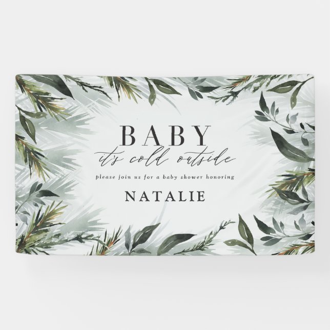 Baby its cold outside baby shower banner (Horizontal)