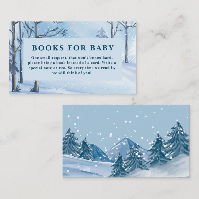 Baby its cold outside Baby shower books for baby Enclosure Card (Front/Back)