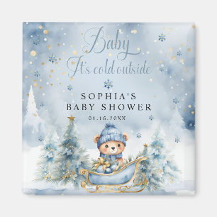 Baby It's Cold Outside Baby Shower Boy Favors Magnet
