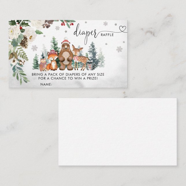 Baby It's Cold Outside Baby Shower Business Card (Front/Back)