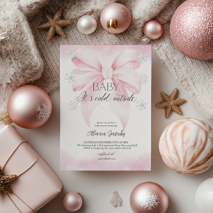 Baby Its Cold Outside Baby Shower Christmas Invitation