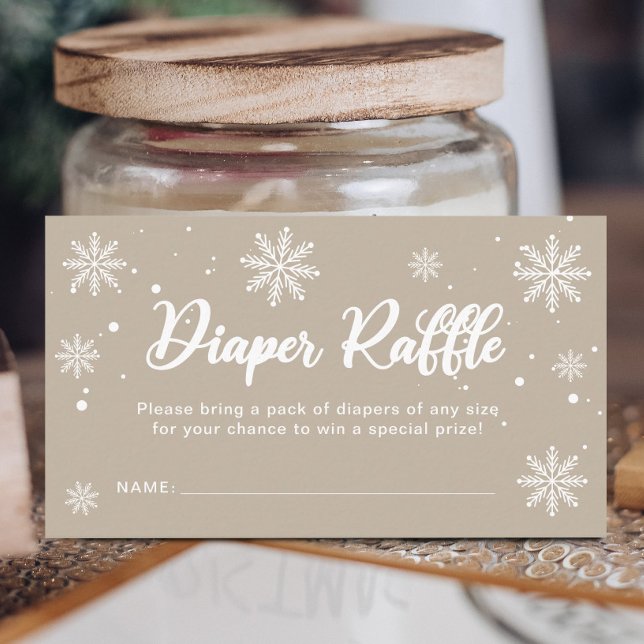 Baby Its Cold Outside Baby Shower Diaper Raffle Enclosure Card (Creator Uploaded)