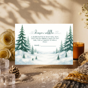 Baby Its Cold Outside Baby Shower Diaper Raffle  Enclosure Card