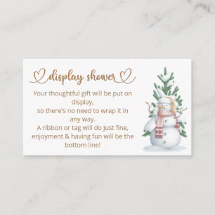 Baby it's cold outside baby shower  enclosure card