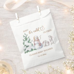 Baby its cold outside. Baby Shower Favour Bags