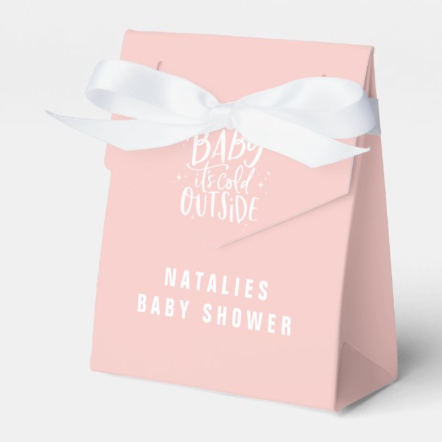 Baby its cold outside baby shower favour box (Front Side)