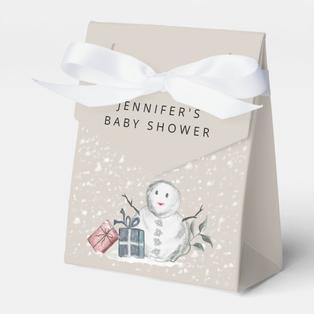 Baby its cold outside baby shower favour box (Front Side)