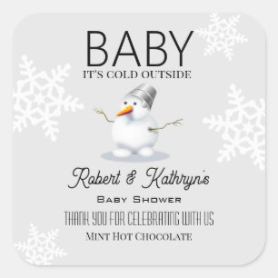 "Baby It's Cold Outside" Baby Shower Favour Label