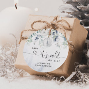 Baby its cold outside baby shower favour tags