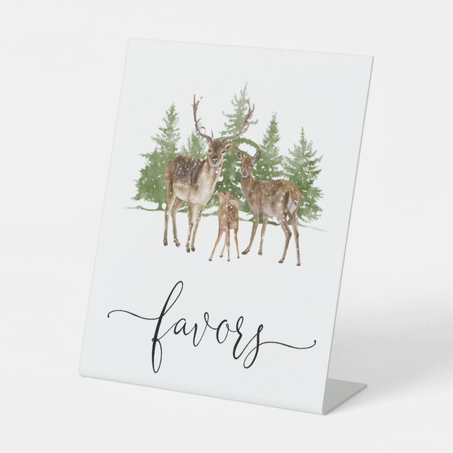 Baby It's Cold Outside Baby Shower Favours  Pedestal Sign (Front)