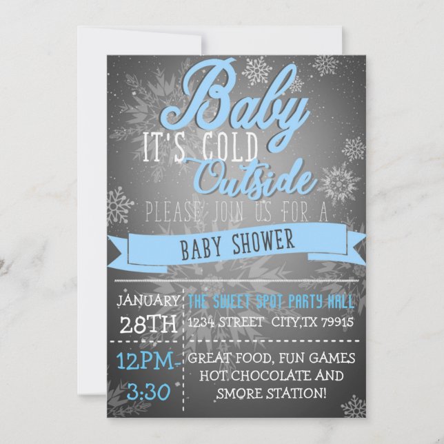 Baby It's Cold Outside Baby Shower Invitation (Front)
