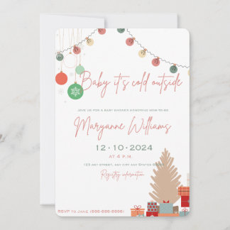 Baby it's cold outside baby shower invitation