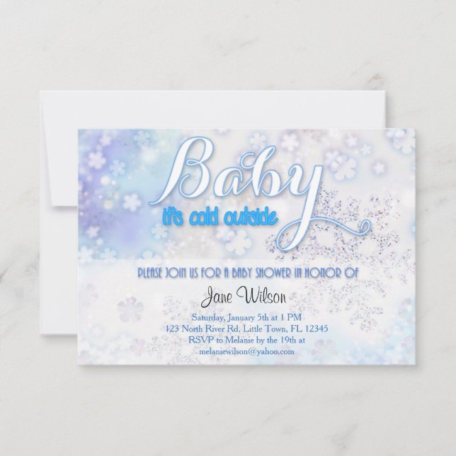 Baby it's cold outside Baby Shower Invitation (Front)