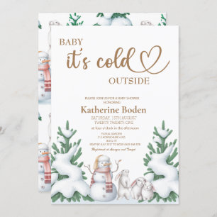 Baby it's cold outside baby shower invitation 