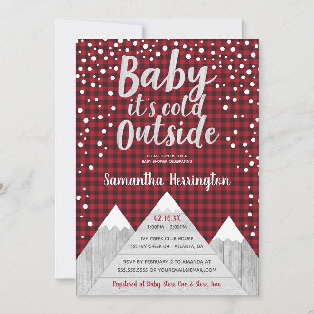 Baby It's Cold Outside Baby Shower Invitation (Front)