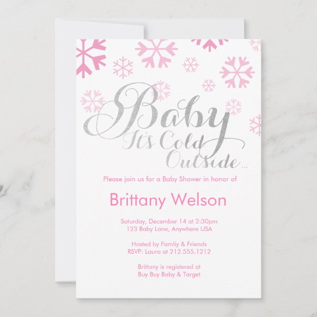 Baby It's Cold Outside Baby Shower Invitation (Front)