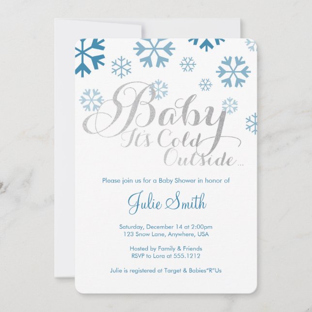 Baby It's Cold Outside Baby Shower Invitation (Front)