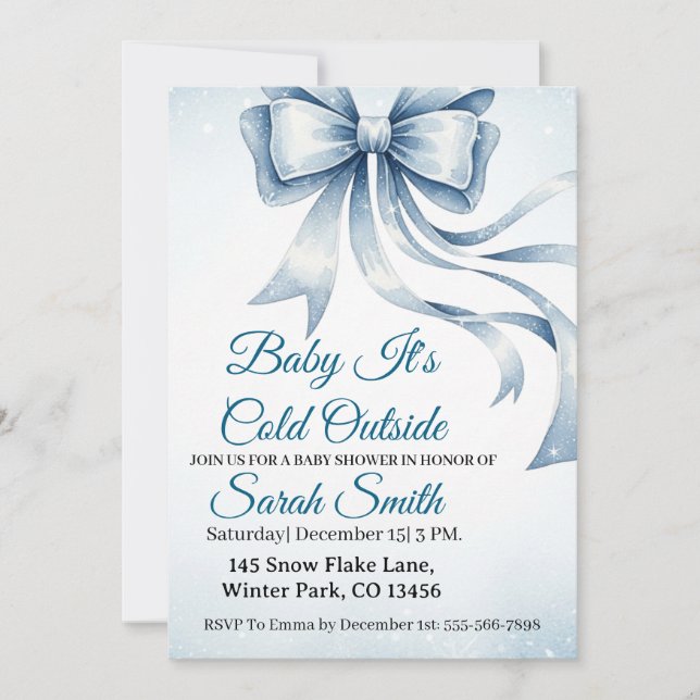 Baby It's Cold Outside Baby Shower Invitation (Front)