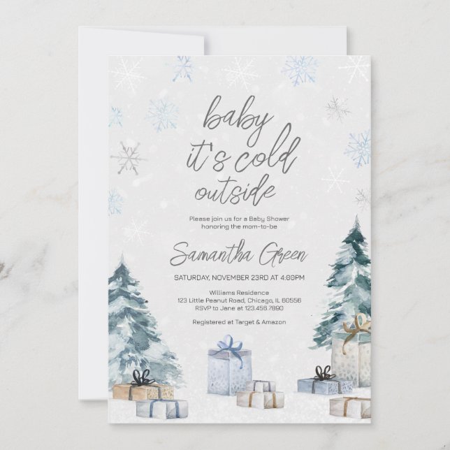 Baby It's Cold Outside Baby Shower Invitation (Front)