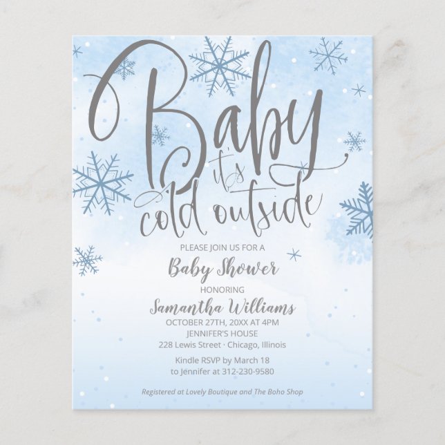 Baby It's Cold Outside Baby Shower Invitation (Front)