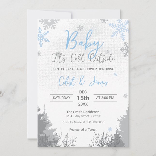 Baby It's Cold Outside Baby Shower Invitation (Front)